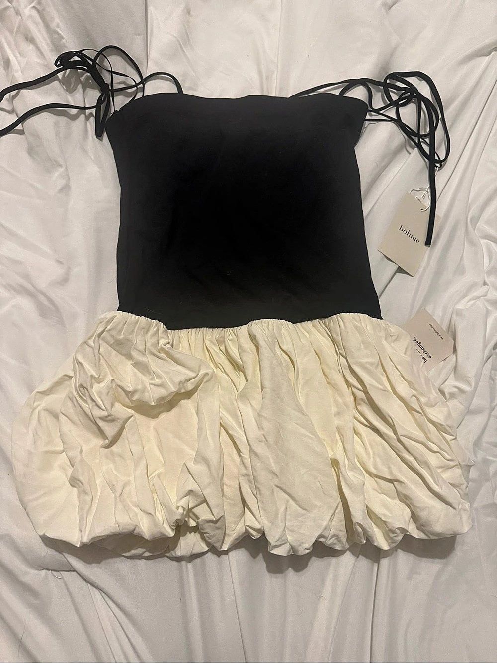 Bohme Black & White Mini Dress Size Small NWT